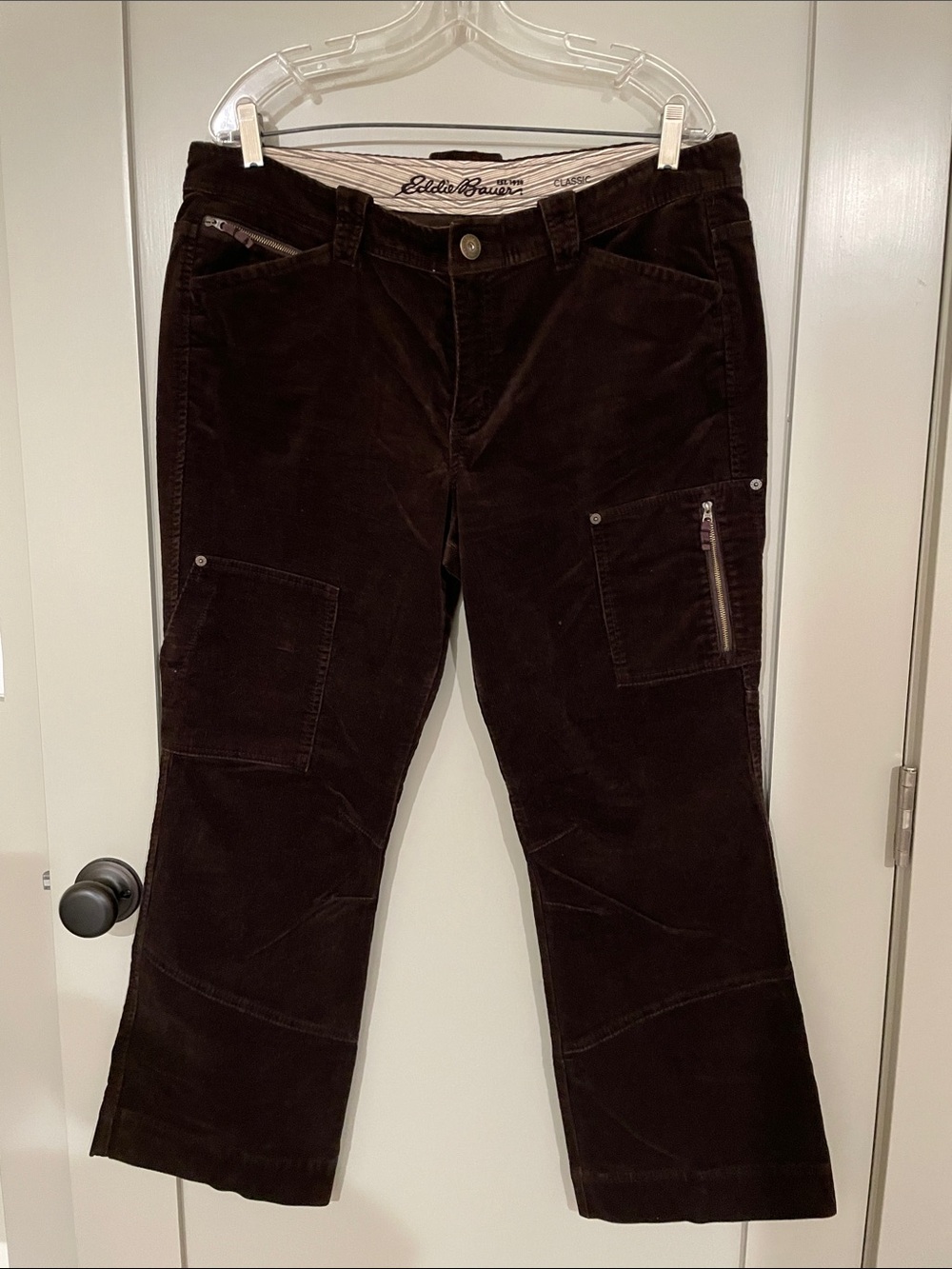 Eddie Bauer Chocolate Brown Corduroy Utility Pants